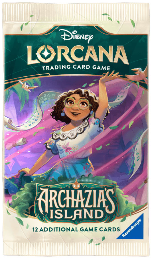 BOOSTER UNITÁRIO DISNEY LORCANA SET 7 ARCHAZIA'S ISLAND - 12 CARTAS - Copag - TCG - VillaGO