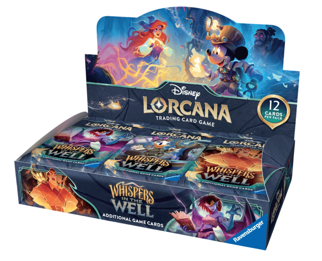 BOOSTER BOX DISNEY LORCANA SET 10 WHISPERS IN THE WELL - 24 PACOTES - Copag - TCG - VillaGO