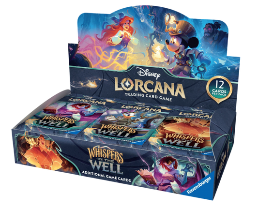BOOSTER BOX DISNEY LORCANA SET 10 WHISPERS IN THE WELL - 24 PACOTES - Copag - TCG - VillaGO