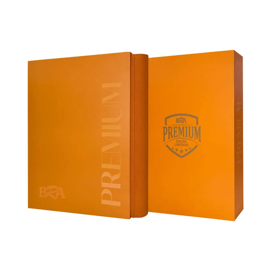 PASTA PREMIUM 3X3 LARANJA COM 20 FOLHAS PARA 360 CARDS - BRA - Acessório TCG - VillaGO