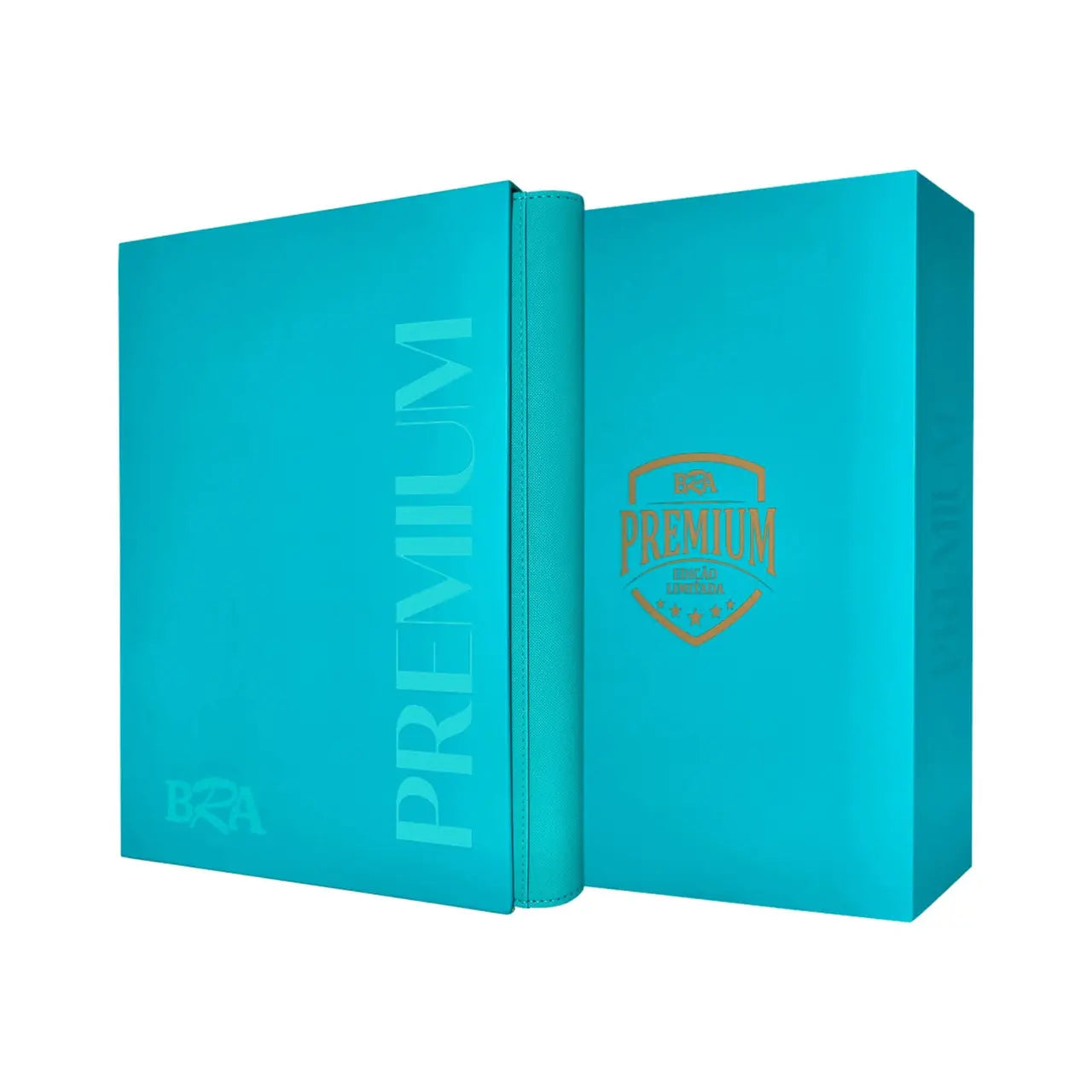 PASTA PREMIUM 3X3 AZUL PISCINA COM 20 FOLHAS PARA 360 CARDS - BRA - Acessório TCG - VillaGO