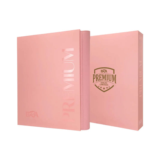 PASTA PREMIUM 3X3 ROSA COM 20 FOLHAS PARA 360 CARDS - BRA - Acessório TCG - VillaGO