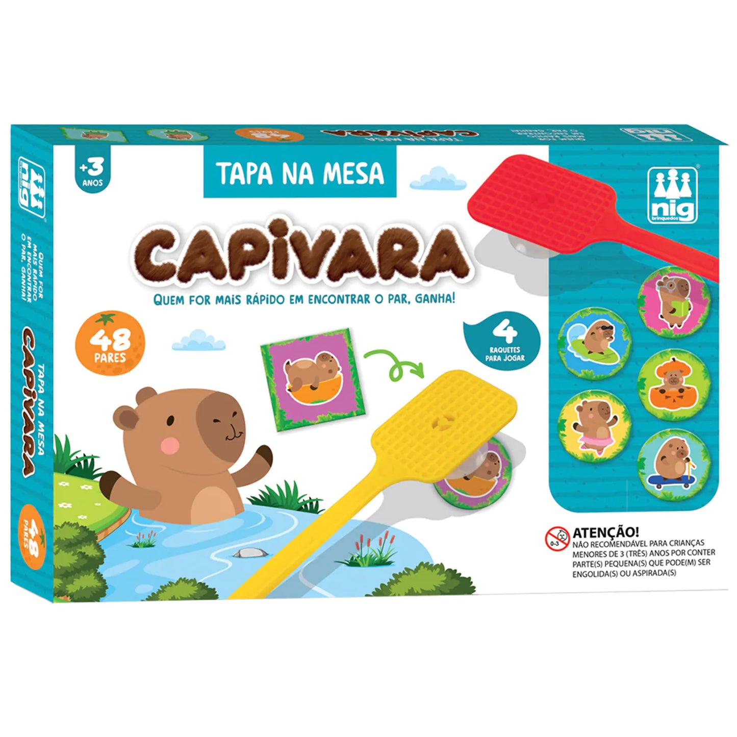 JOGO TAPA NA MESA CAPIVARA 48 PARES - Nig Brinquedos - Jogo - VillaGO