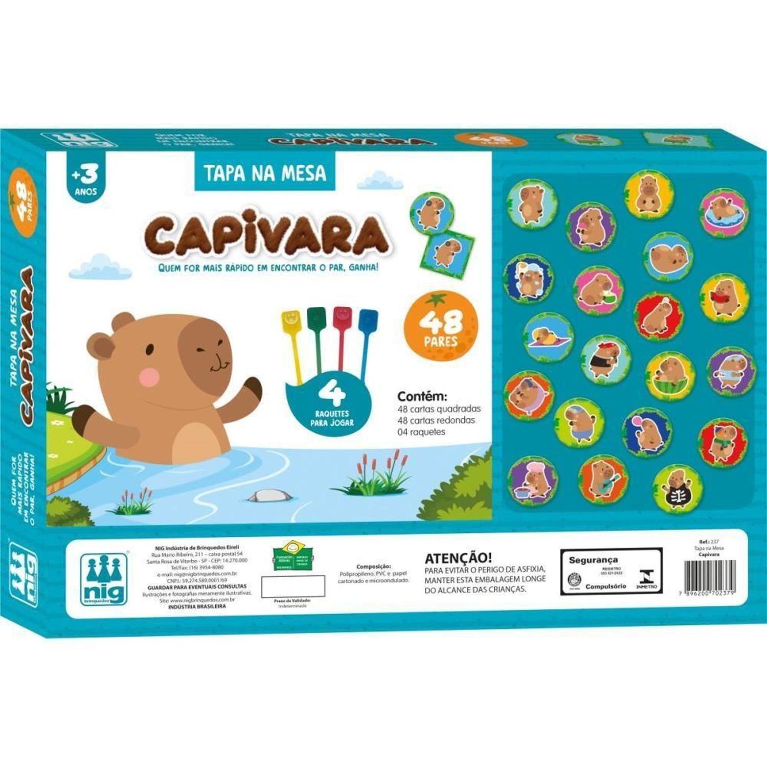 JOGO TAPA NA MESA CAPIVARA 48 PARES - Nig Brinquedos - Jogo - VillaGO