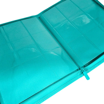 PASTA PREMIUM 3X3 AZUL PISCINA COM 20 FOLHAS PARA 360 CARDS - BRA - Acessório TCG - VillaGO