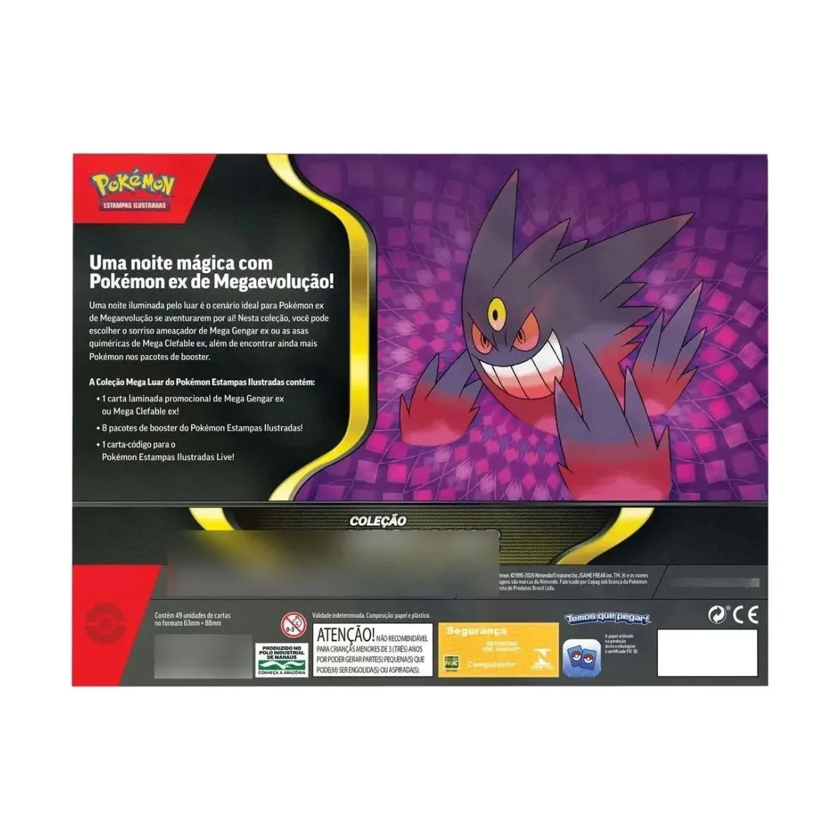 BOX POKÉMON COLEÇÃO MEGA LUAR - MEGA GENGAR EX - COPAG - TCG - VillaGO