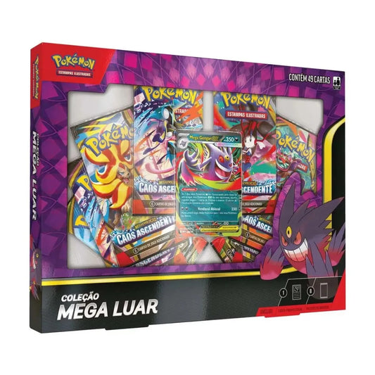 BOX POKÉMON COLEÇÃO MEGA LUAR - MEGA GENGAR EX - COPAG - TCG - VillaGO