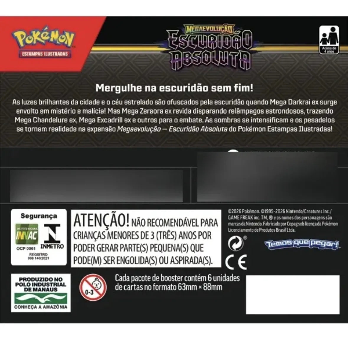 CAIXA DE BOOSTER POKÉMON ME05 ESCURIDÃO ABSOLUTA - COPAG - TCG - VillaGO