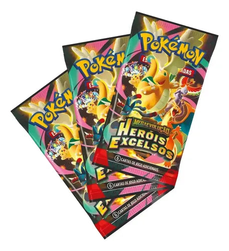 COMBO DE BOOSTERS POKÉMON ME02.5 HERÓIS EXCELSOS - 18 PACOTES - Copag - Pokémon TCG - VillaGO