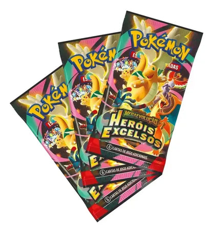 COMBO DE BOOSTERS POKÉMON ME02.5 HERÓIS EXCELSOS - 18 PACOTES - Copag - Pokémon TCG - VillaGO