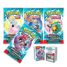 Desafio Estratégico Pokémon Amigos de Jornada Copag com baralho e 8 boosters