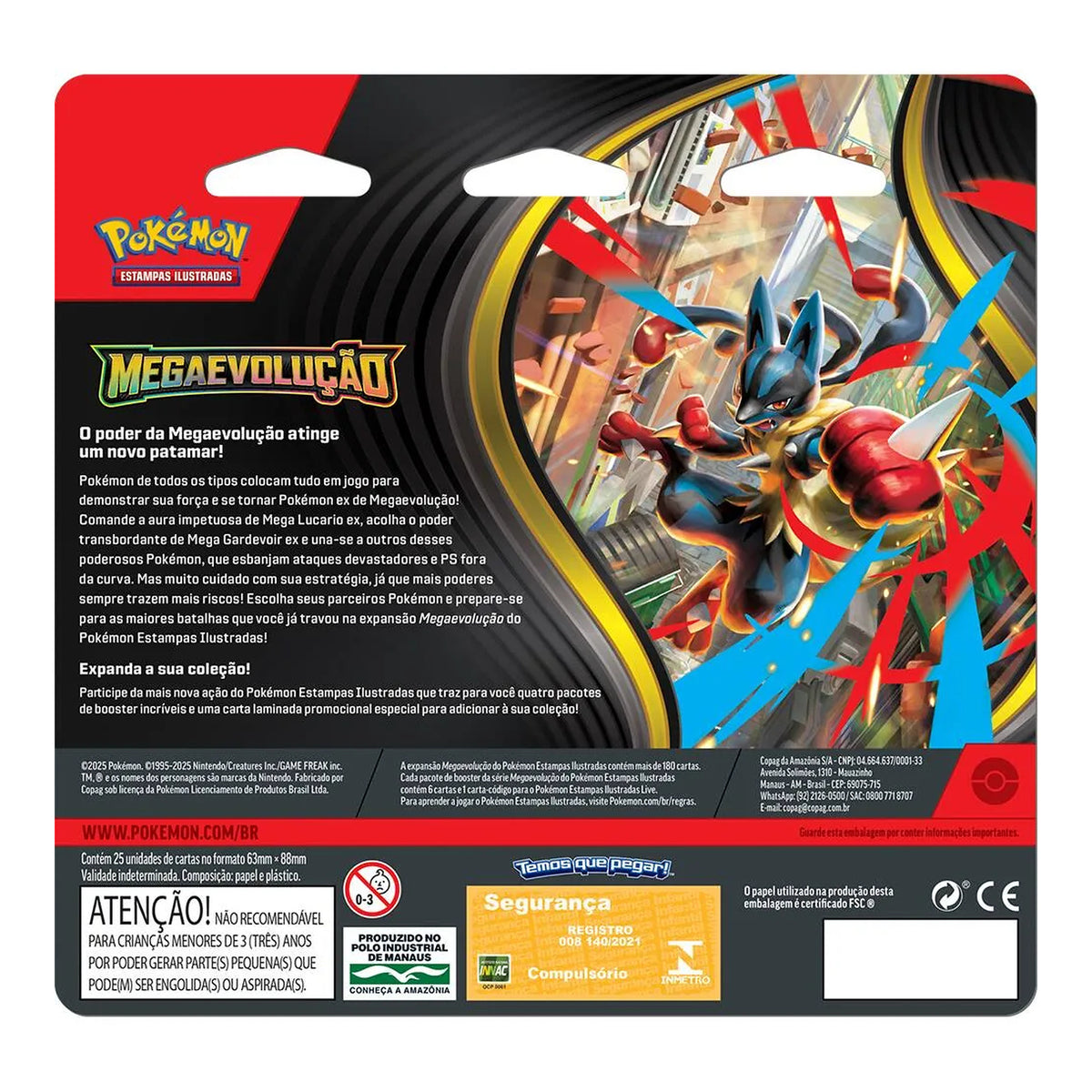 Blister quádruplo Pokémon Mega Evoluções Copag