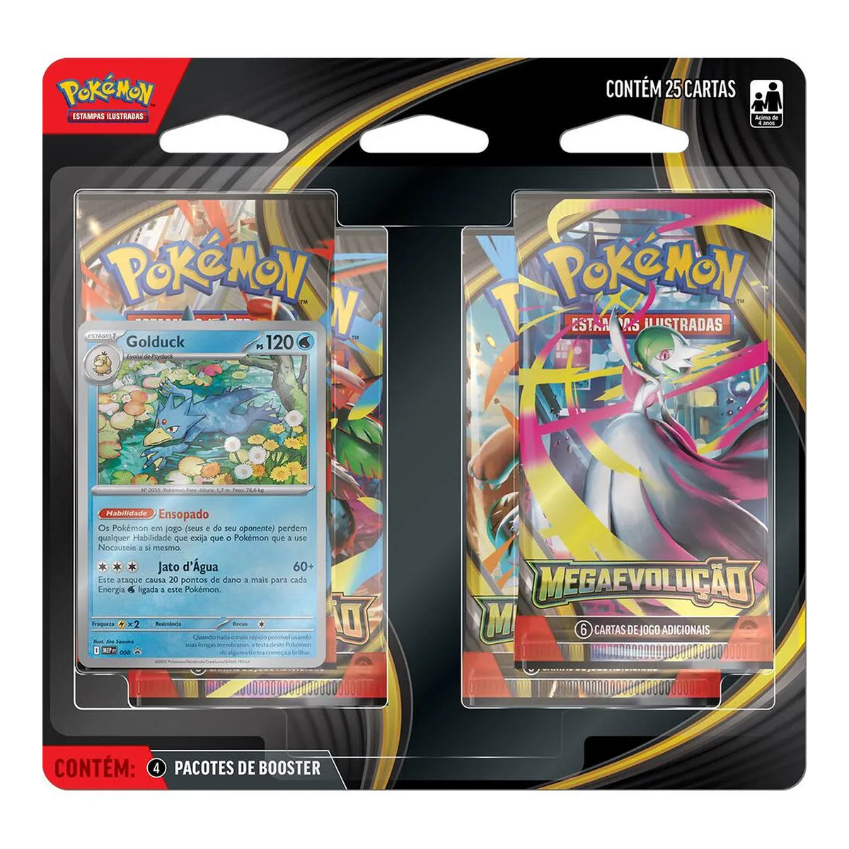 Blister quádruplo Pokémon Mega Evoluções Copag