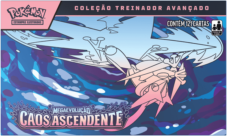 ETB POKÉMON ME04 CAOS ASCENDENTE - COLEÇÃO TREINADOR AVANÇADO - Copag - Pokémon TCG - VillaGO
