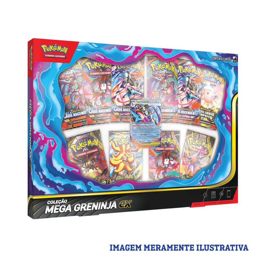 BOX POKÉMON MEGA GRENINJA EX - COPAG - TCG - VillaGO